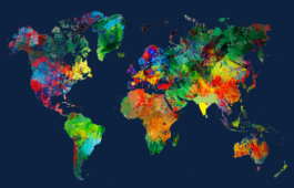 Mapa-m&uacute;ndi colorido